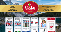 Desktop Screenshot of cedarspringswater.ca