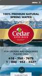 Mobile Screenshot of cedarspringswater.ca