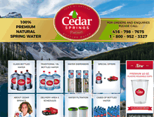 Tablet Screenshot of cedarspringswater.ca